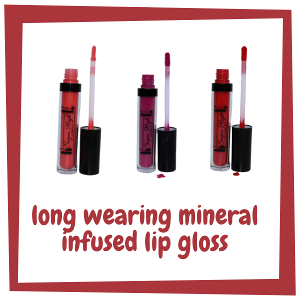 long wearing mineral infused lip gloss